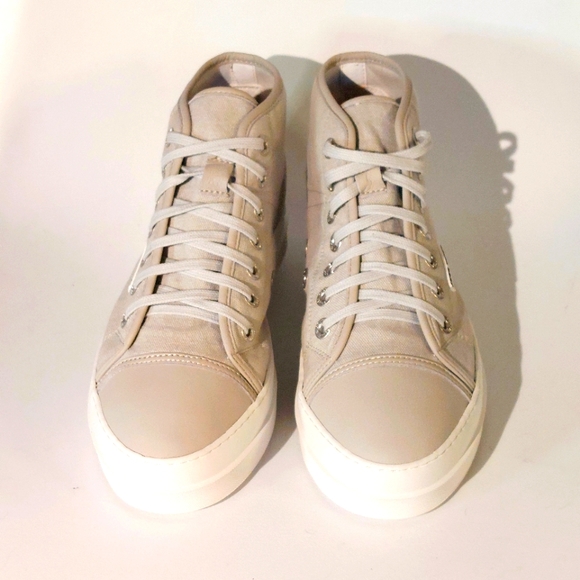 Rucoline oatmeal canvas and leather Ariel wedge sneakers, EU41, NWT - Picture 2 of 13